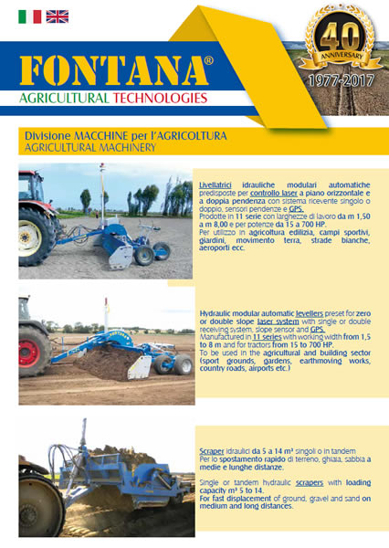 Fontana - agricultural machinery ground levelling