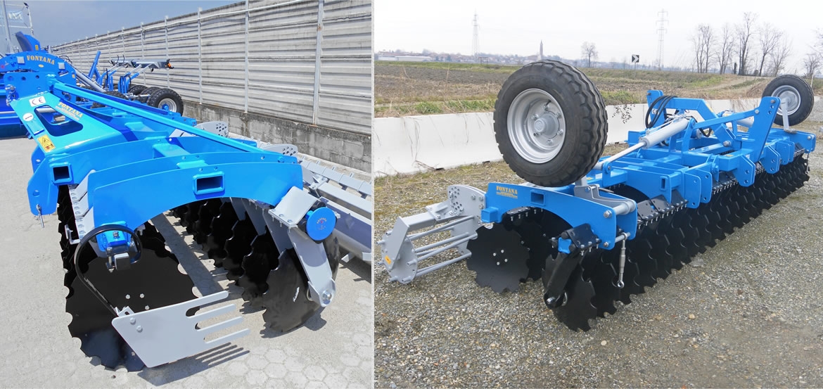 MOUNTED and COMPACTED DISK HARROW SERIES SPRING with rubber shock absorbers